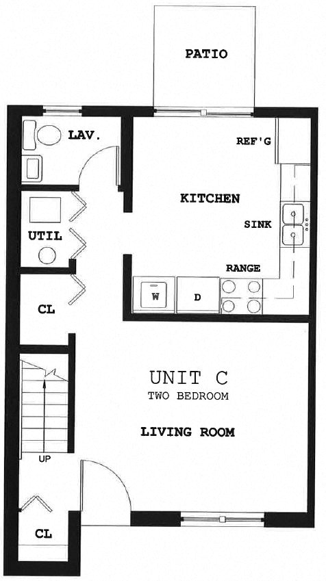 Floor plan for 2 beds